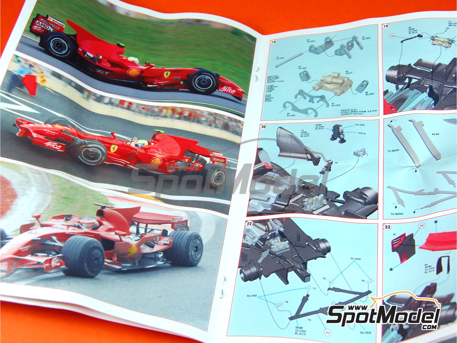 Tameo Kits TMK382: Car scale model kit 1/43 scale - Ferrari F2008